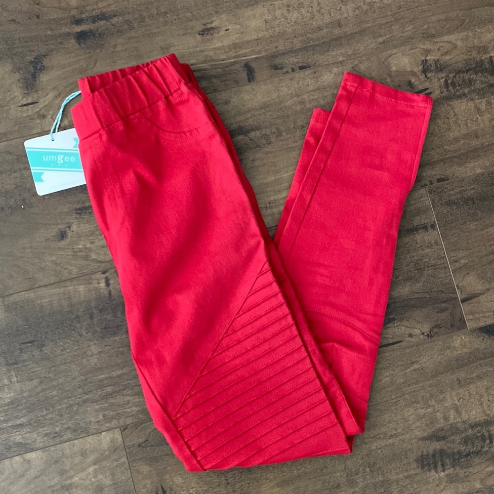 Umgee red moto pants
